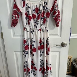 Floral ankle length dress